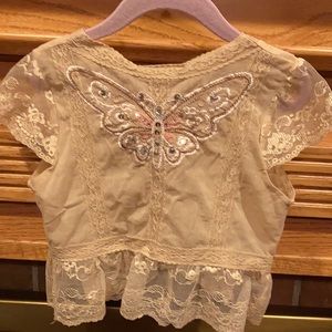 Stevies Cream Lace Butterfly Jacket